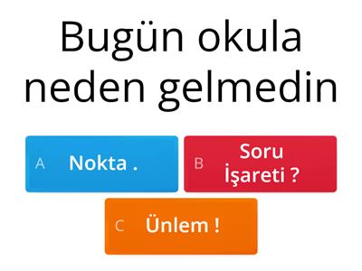 Nokta, Soru İşareti, Ünlem