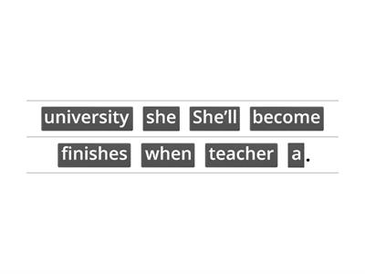 First Conditional Phrases with If/Unless/In case/Provided/As long as/As soon as