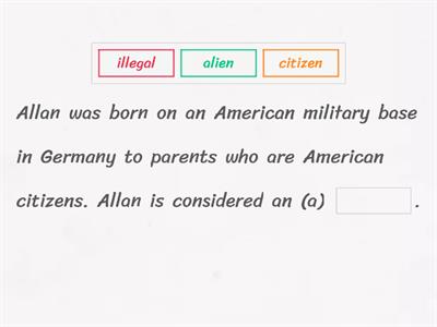 Practice Quiz for The Role of a US Citizen 