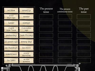 Time marker matching (mixed tense)