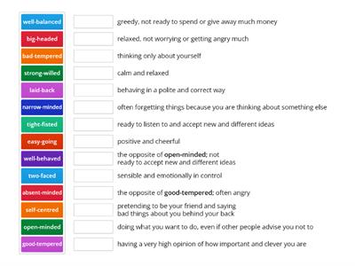 Unit 1B Compound Adjectives