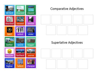 Chart Comparative and Superlative Adjectives