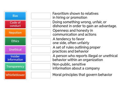 Vocabulary: Conflict of Interest in Business Law