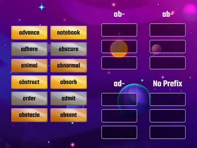 Prefix Sort ob- ad- ab