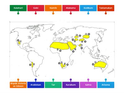 dünya çöller 