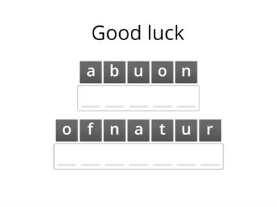 Buone Maniere -  Anagram, Quiz