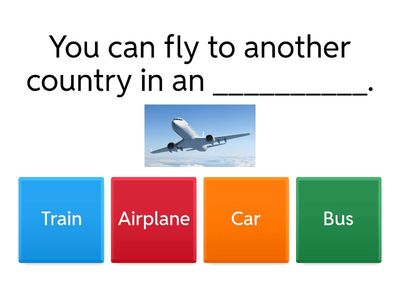 Means of transport and travel verbs.