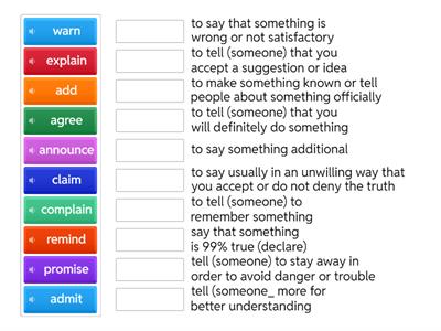 Reported verbs Gateway B2