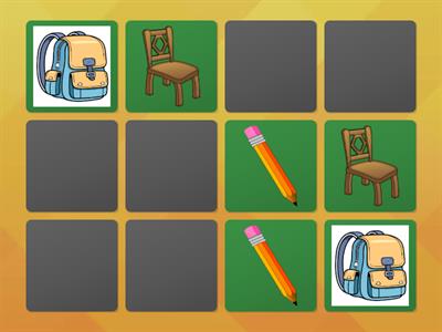 memory game school objects