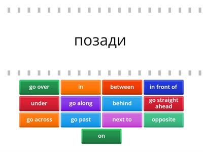Prepositions of place and movement