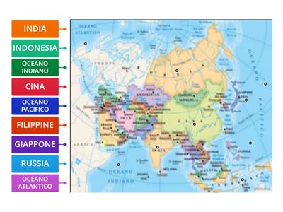 GEOGRAFIA : ASIA(politica)- SOVRASCRIVI GLI ELEMENTI PRINCIPALI