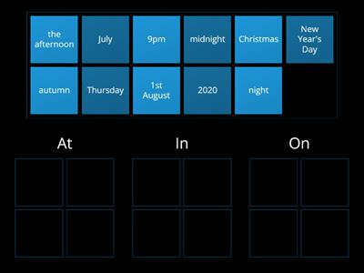 Prepositions of time