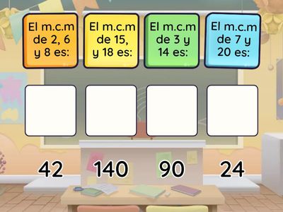 Mínimo común múltiplo.