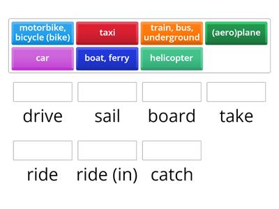 Means of transport_ verbs