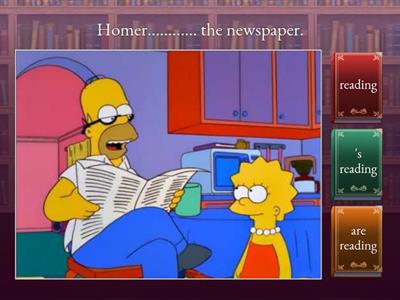 Present Continuous with the Simpsons