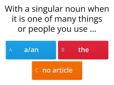 Focus 1 Unit 2.5. Articles. The rule.