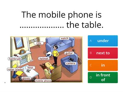 Prepositions of place