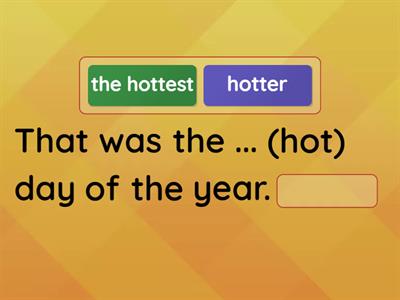 Superlatives degree of comparison