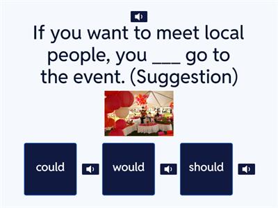 Should - Would - Could - QUIZ