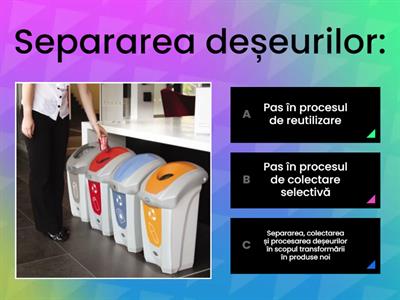 Test de evaluare - Reciclarea deşeurilor 