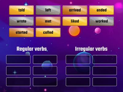 regular and irregular verbs