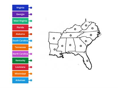 Southeast Region State Map