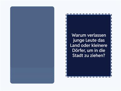 Wohnen in der Stadt  x  auf dem Lande