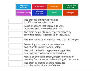 Match Up - Self-Talk and Problem-solving