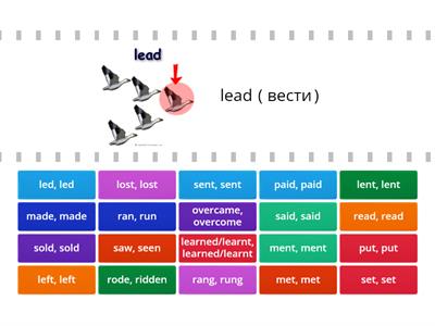 Irregular verbs 3 lead-set