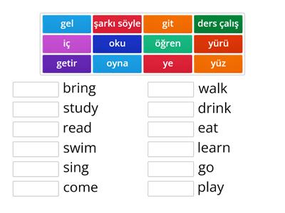 Verbs turkish (fiiller)