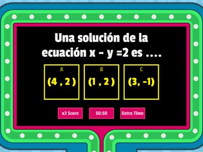 Soluciones de ecuaciones lineales con dos incógnitas