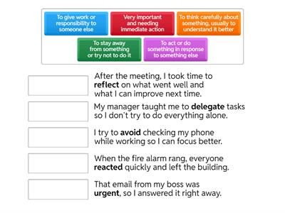 Get It Done Vocabulary