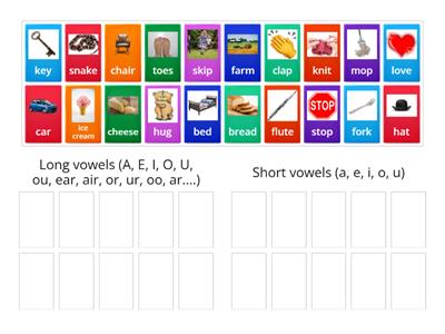 Long and short vowel sort