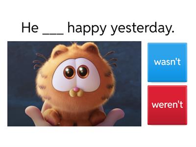 Past Simple "wasn't\weren't" - Garfield