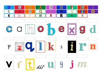 The Alphabet:  Lower & Upper Case
