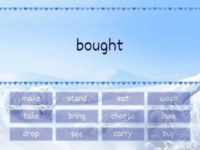 Irregular and regular verbs