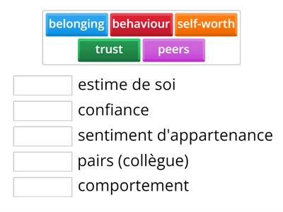 Kindess - vocabulary : Nouns