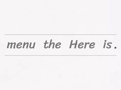 at the restaurant phrases