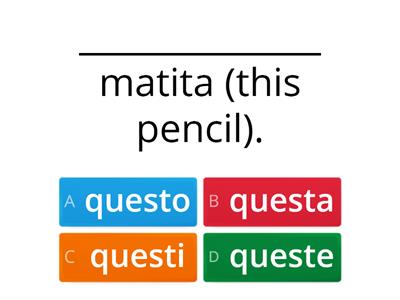 DEMOSTRATIVOS - DEMONSTRATIVES