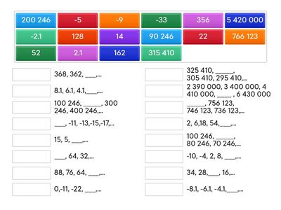 01-Complete the number sequence