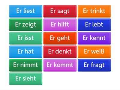 Präteritum Flip Tiles for Studying