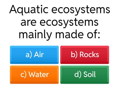 Fresh water ecosystem 