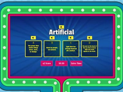 Seeing the Light Vocabulary