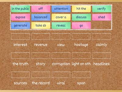 High Note 4, Unit 4B, match-up activity