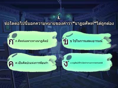 1/6 นาฏยศัพท์ ภาษาท่า