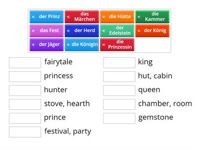 Märchen Wortschatz II:  Deutsch/Englisch
