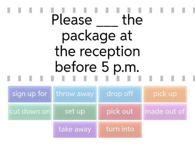 Match the verb to the sentence