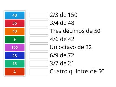 Fracción de un entero - cálculo mental