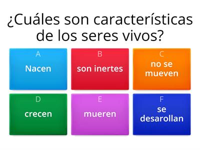 caracteristicas de los seres vivos