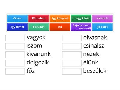 Verb conjugation practise (indefinite)
